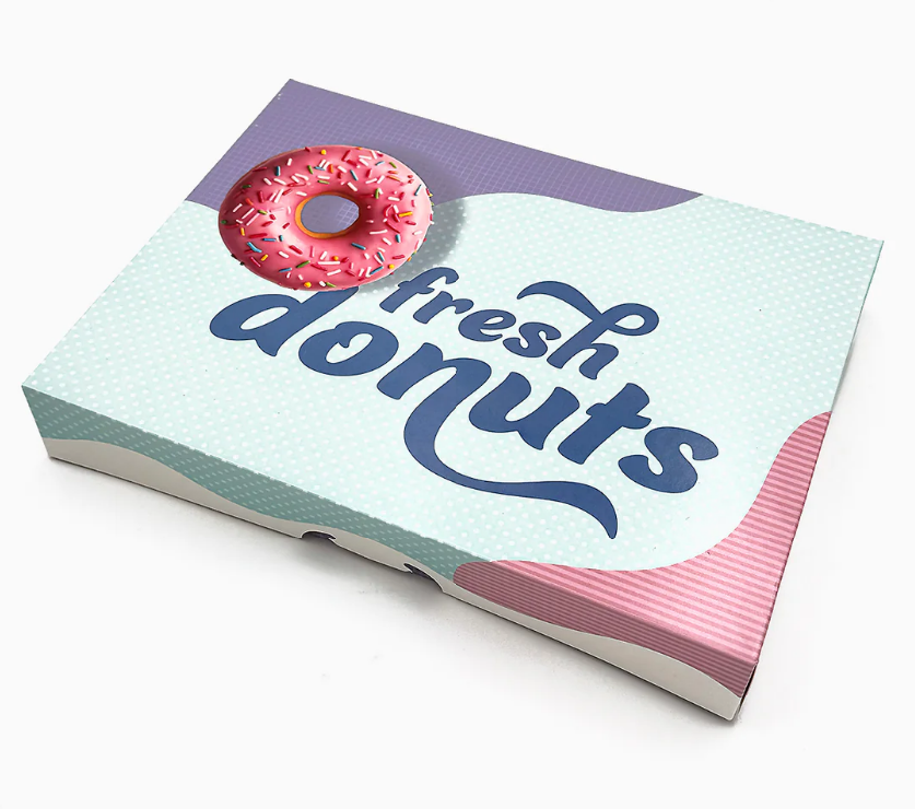 [ 6696 ] One Dozen Flat Fresh Donut Box 125ct