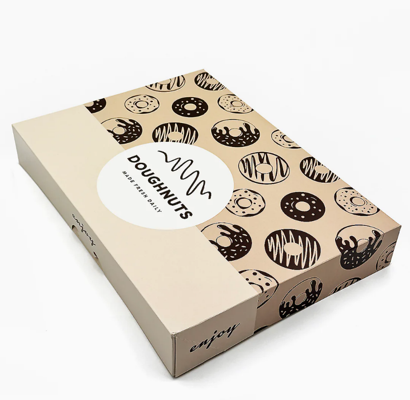 [ 6697 ] One Dozen Flat Doughnuts Box 125ct