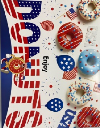 [6689] One Dozen Flat 4th of July Box 125ct