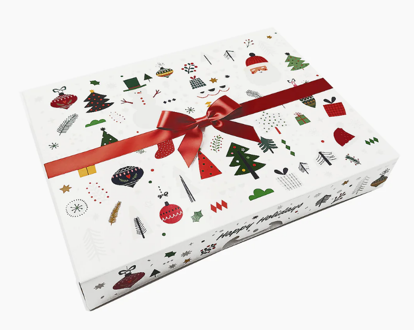 [6676] One Dozen Flat Christmas Box 125ct