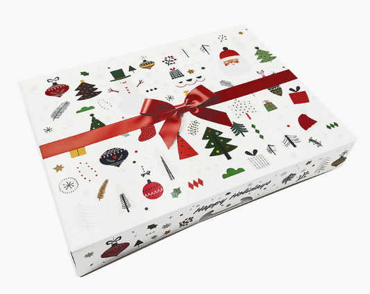 [6676] One Dozen Flat Christmas Box 125ct