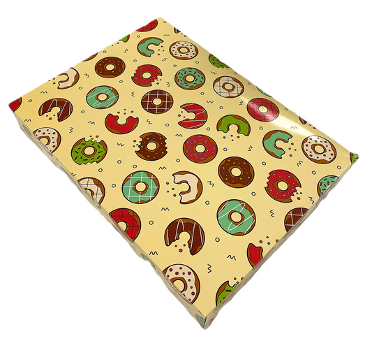 [ 6801 ] 1 Dozen Flat [ Yellow Donut ] 125ct