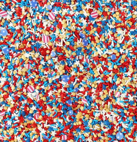 [65075] [ Sprinkle Pop ] Stars & Stripes Sprinkle Mix 5LB