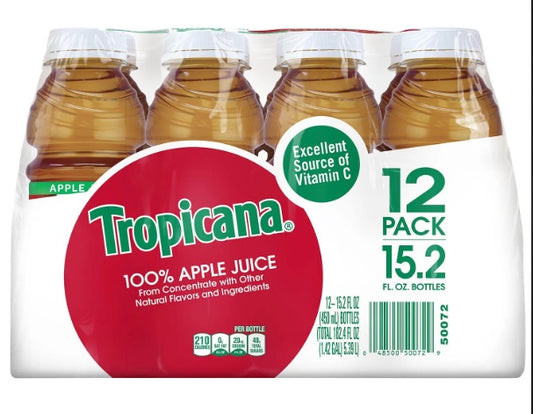 Tropicana Apple Juice 12 x 15.2oz