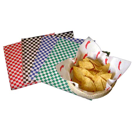 Bagcraft Grease Resistant (Red, Blue, Black, or Green) Sandwich Wrap 12in X 12in (1,000ct)