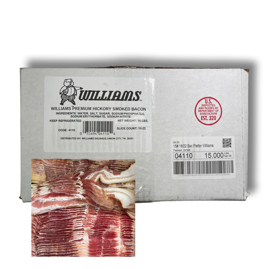 [Williams] Hickory Smoked Bacon 15 lbs.